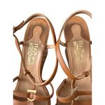 Salvatore Ferragamo Tan Leather Cork Wedges Size 10 Photo 10