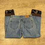 Gap  Blue Jeans Size 10 With Fabric Bottom Cuffs Photo 2
