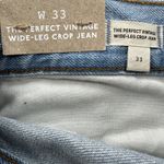 Madewell  The Perfect Vintage Wide-Leg Crop Jeans Denim High Waisted Blue 33 NWT Photo 3