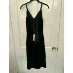 Band of Gypsies Black Crushed Velvet Midi Dress size S NWT Photo 3