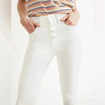 Madewell  Petite High Rise Skinny Jeans White Step Hem Plus Size 36P NWT Photo 1