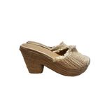 Espadrille Platform sandals off white braid detail ivory sandal sz8 (no tag) Size 8 Photo 9