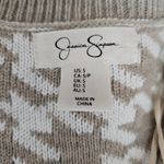 Jessica Simpson Beige Houndstooth Cropped Vneck Sweater Vest Size Small Photo 4