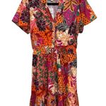 Loft NWT Patchwork Bloom Smocked Tie Waist Dress - Size S Photo 2