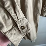 Y2K 90s Blair Tan Utility Shirt Dress Small Cotton Button Down Workwear Core Photo 4