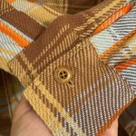 Outerknown  Women's Brown Orange Blue Blanket Shirtdress Flannel Small NWT Photo 6