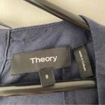 Theory Spring Navy Caliver Linen Blend Blue Lace Back Dress size 8 Photo 8