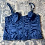 Urban Outfitters Elegant Blue Satin Bustier Photo 0