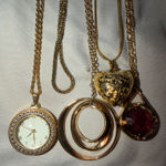 5 Gold Plated Necklaces Photo 0