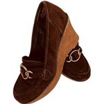 Ellemenno vintage wedges suede brown size 8M Photo 0