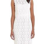 Jill Stuart  Illusion Yoke Lace Sheath Ivory White Knee Length Bridal Dress 2 Photo 0
