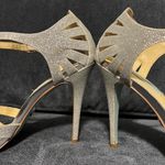 Betsey Johnson Blue by  Strappy Stiletto Heel Silver Glitter Size 8 Photo 8