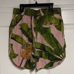 Farm Rio  Green and Pink Leaf Print Women's Shorts Photo 4