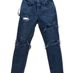 GRLFRND  - Ripped and Distressed High Waist Jeans in Faded Black Photo 0