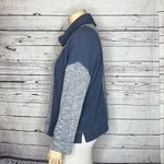 J.Jill XL Blue & White Marled - Blue Colorblock Cowl Neck Oversized Sweater Top Photo 2