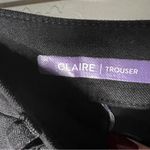 NYDJ  Claire Black Linen Blend Trouser Slim Wide Flowy Leg Pants Photo 5