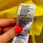 Sandro Paris Purity Floral Embroidered Yellow/Navy Cold Shoulder Top Photo 5