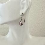 Purple pearl drop earrings Photo 0