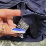 Adrianna Papell  Navy One Shoulder Beaded Gown Photo 2