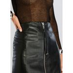 retrofete Adrienne Leather Zip Front Mini Skirt Black Womens Size XS Photo 12