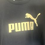 Navy Blue Puma Logo Front Long Sleeve Casual Lounge Sweat Dress Women Sz S Photo 2