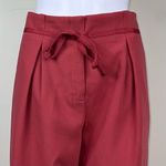 Andrew Marc Marc New York  Pleated Drawstring Pants in Deep Salmon Photo 2