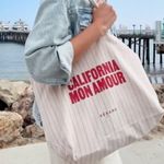 Sézane Sezane California Mon Amour Canvas Tote Photo 0