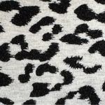 First Love  Animal Print Dolman Top (M) – Black White Rosette Boatneck Stretchy Photo 2