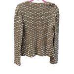 St. John Collection  Women's Brown White Tweed Knit Sweater Jacket Size 10 Photo 4