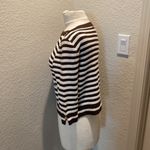 St. John Sport Women’s Brown & White Striped Cropped Knit Sweater Sz Sm Photo 12