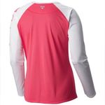 Columbia PFG Tidal II Long Sleeve T-Shirt Pink White M Photo 1
