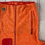 Little Donkey Andy size medium orange pink trim full zip hoodie jacket Photo 4