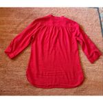 Willi Smith raspberry Linen Blend Henley Tunic Shirt Size M Photo 6