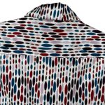 Violet+Claire Violet &‎ Claire Satin Geometric Print Blouse Top Size XL Artsy Feminine Career Photo 7