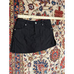 Xhilaration Y2K Pinstripe Mini Skort Black Gray Pleated Stretch Low Rise Size 3 Photo 3