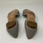 Alice + Olivia Hilary Snake Embossed Lambskin Leather d'Orsay Flats Shoes Gray Photo 4