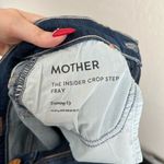 Mother Insider Crop Step Fray Dark Wash Teaming Up Denim Jeans Size 26 Blue Photo 6