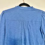 Boden Henrietta Pintuck Long Sleeve Henley Top Blue Jay Size 2 Photo 5