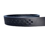 NWT ANTONIAZZI MADE IN ITALY GENUINE LEATHER LASER CUT BELT Black Photo 3