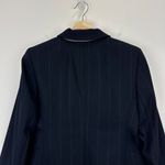 J.Crew Petite One Button Blazer Navy Pinstripe Classic Minimalist US 10P NWT Photo 8