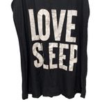Mentally Exhausted Love Sleep Pajama Tank Top Black Size Small Photo 1
