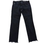 AG Adriano Goldschmied Adriano Goldschmied Jeans Womens 28 Black Legging Super Skinny Ankle Raw Hem Photo 1