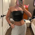 Kendall + Kylie  Faux Leather Top Photo 0