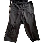 New York & Co. Jogger Capri Suit Women Black Tan Stripe Active Sporty Size S Photo 7