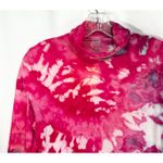 Crown & Ivy Large Top Handmade Tie Dye Turtleneck Hot Pink Long Sleeve 612 Photo 8