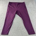 Fabletics PureLuxe Womens Purple Cropped Athletic Leggings with Pockets Yoga 4X Photo 0