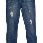 Current/Elliott  Jeans Size 27 The Stiletto‎ Distressed Skinny Cropped Ankle Blue Photo 0