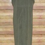 White Stag Ladies Green Faux Suede Sleeveless Maxi Dress Size L 12/14 90's Y2K Photo 0