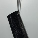Swavorski Power Rock Crystal Clutch Evening Bag Purse W/ Chain Handle Black NEW! Photo 9