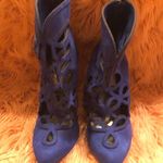 Chelsea and Zoe Blue Cut Out Shoes Photo 3